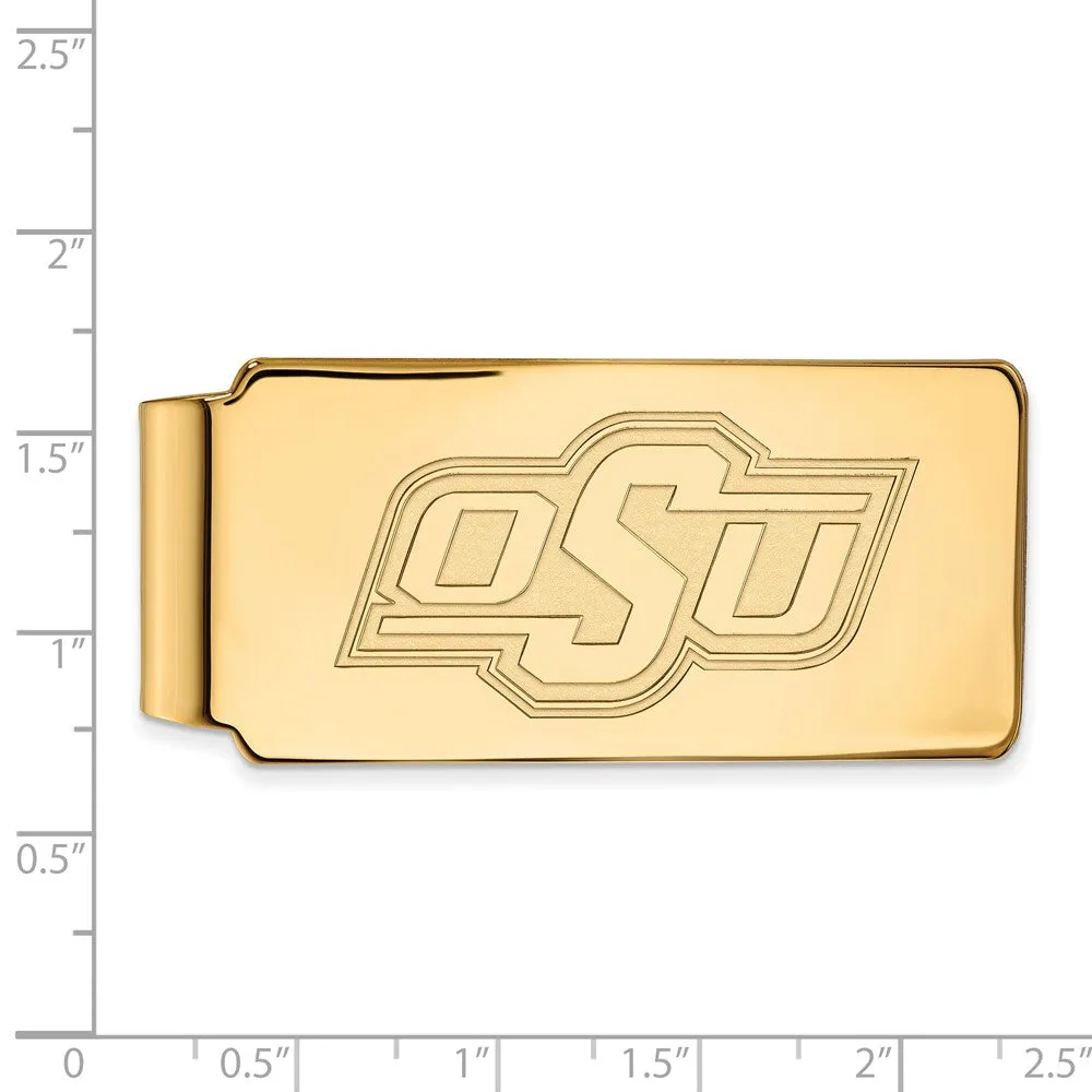 10k Yellow Gold Oklahoma State Money Clip