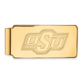 10k Yellow Gold Oklahoma State Money Clip