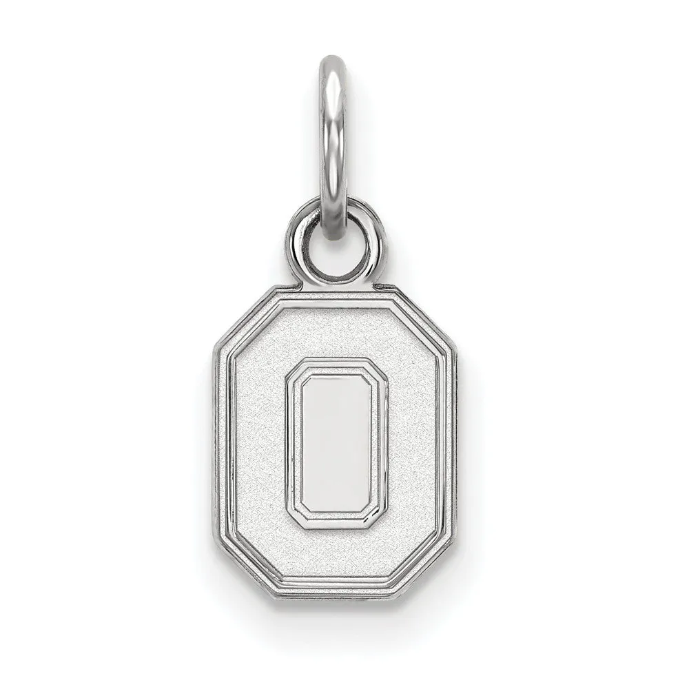 14k White Gold Ohio State XS (Tiny) 'O' Charm or Pendant