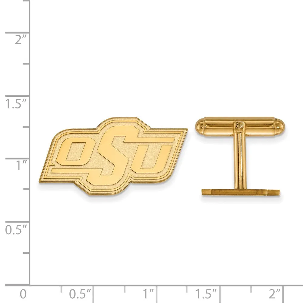 14k Yellow Gold Oklahoma State University Cuff Links