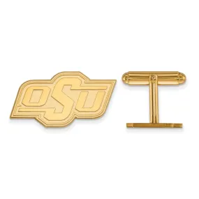 14k Yellow Gold Oklahoma State University Cuff Links