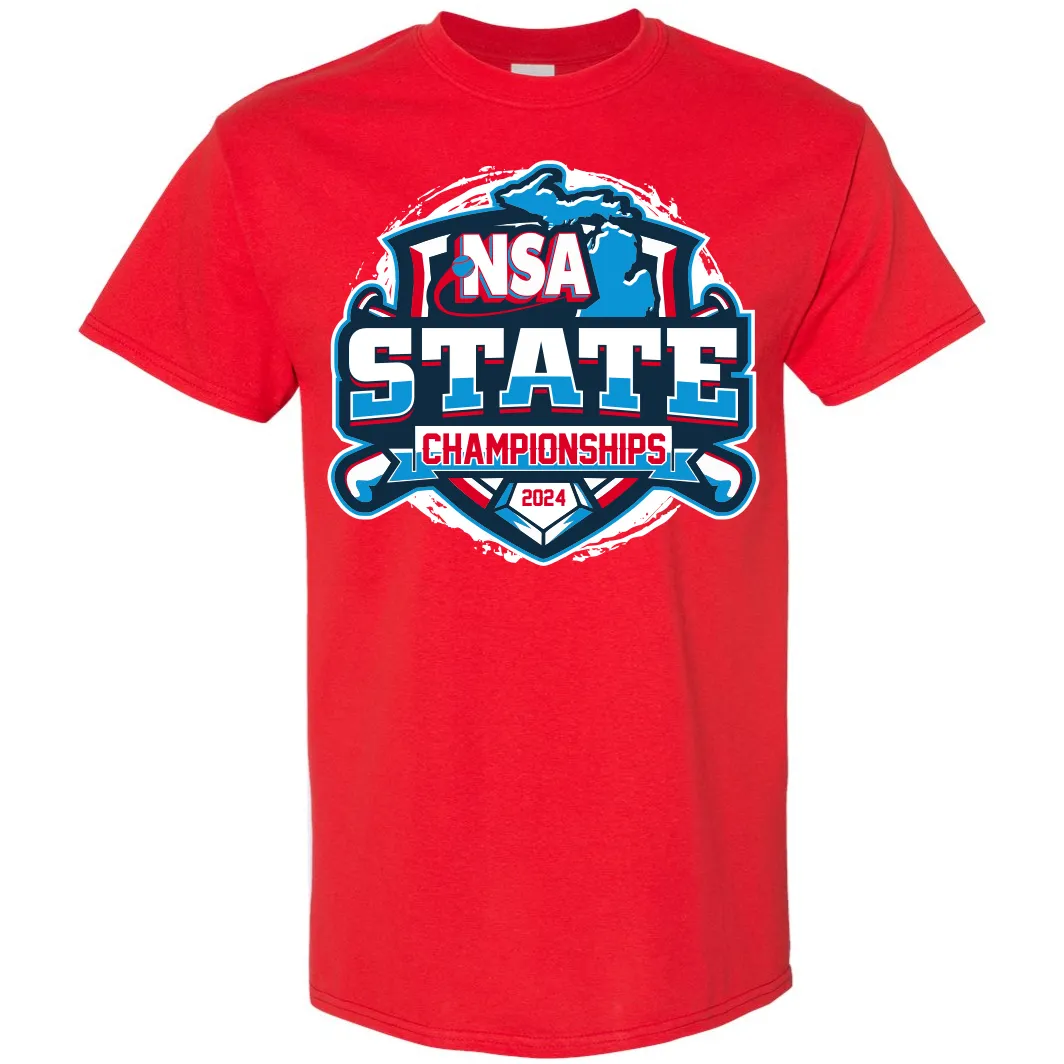 2024 NSA Michigan State Championships Fastpitch Tournament T-Shirt