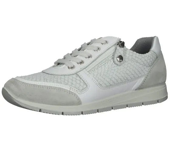 bama sneakers da donna scarpa per il tempo libero in vera pelle made in Italy con plantare estraibile 10953 grigio chiaro o blu 