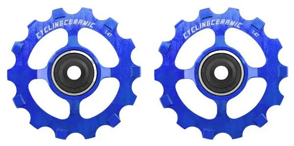 CyclingCeramic Narrow 14T cogs for Shimano Dura-Ace R9100/Ultegra R8000/Ultegra RX/GRX/XT/XTR 11V Blue derailleur