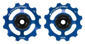 CyclingCeramic Pulley Wheels for Shimano 12V 9200/8200 Blue