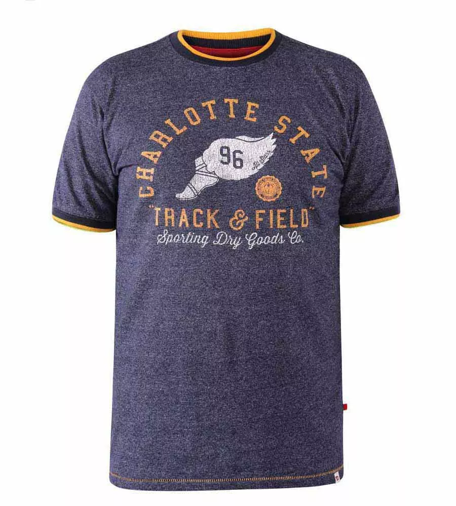 D555 Mens Charlotte State Printed T-Shirt (BETHNAL)