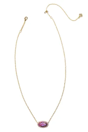 Elisa Color Burst Frame Necklace - Gold Bronze Veined Violet Magnesite | Kendra Scott - FINAL SALE