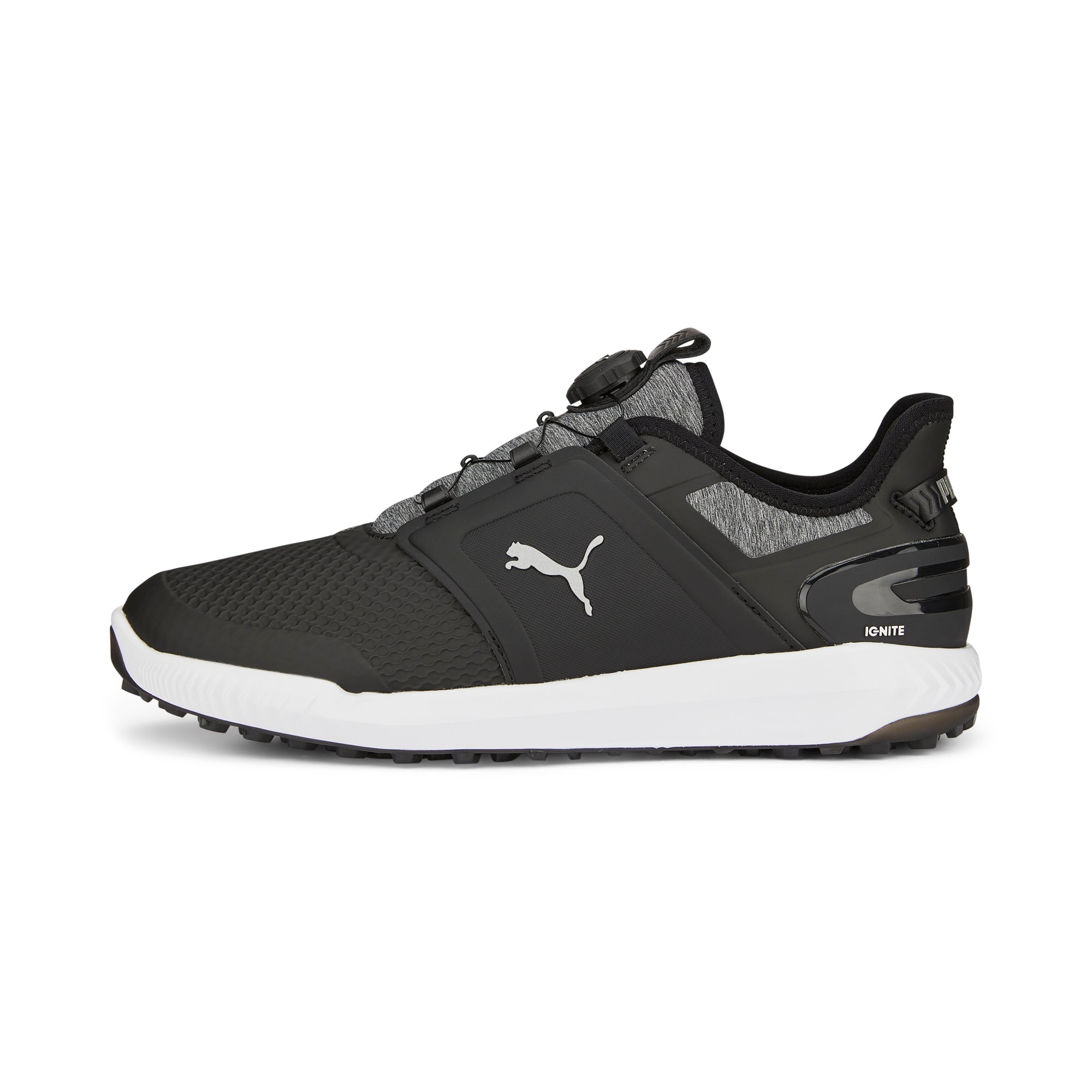 IGNITE ELEVATE DISC Spikeless Golf Shoes | Puma Black / Puma Silver