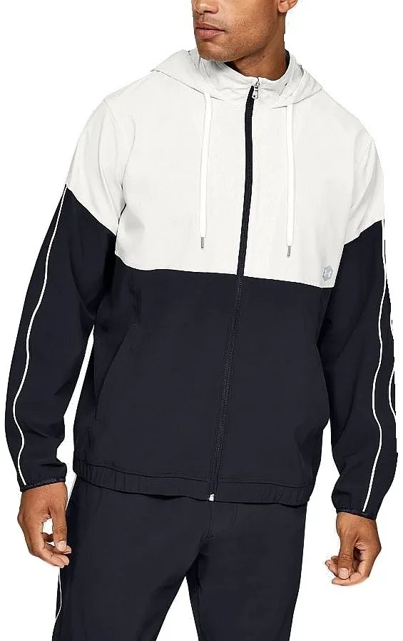 jacket Under Armour Athlete Recovery Woven Warm Up - 002/Black/Onyx White - men´s