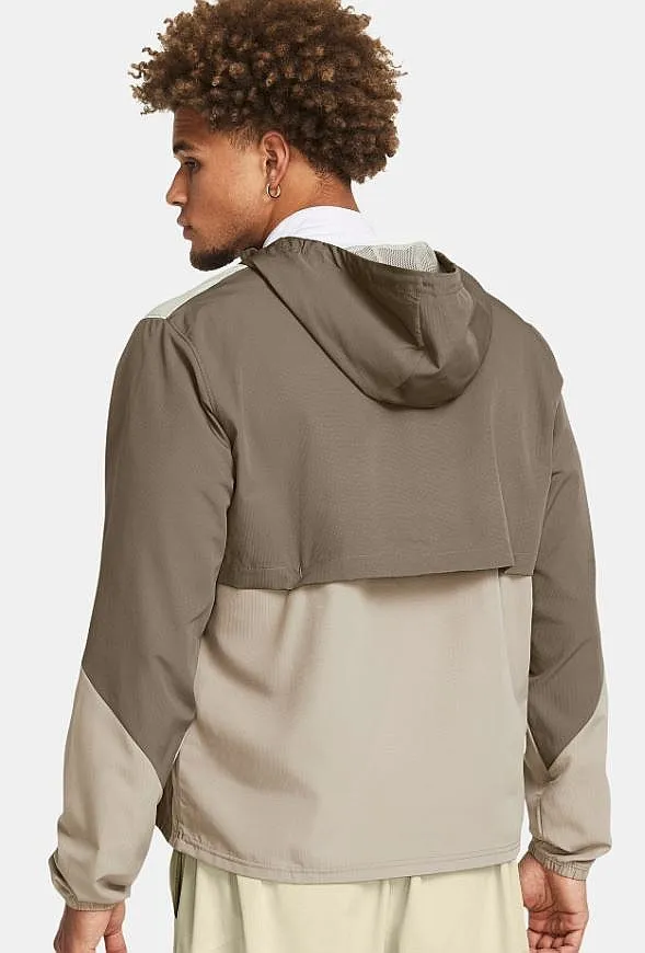 jacket Under Armour Legacy Windbreaker - Taupe Dusk/Black - men´s