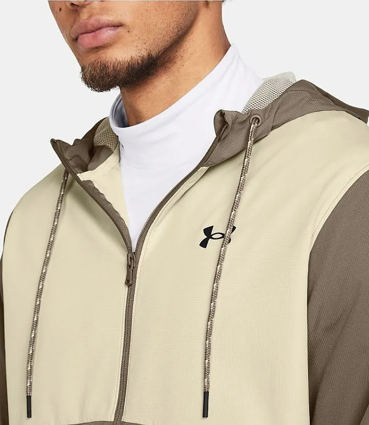 jacket Under Armour Legacy Windbreaker - Taupe Dusk/Black - men´s