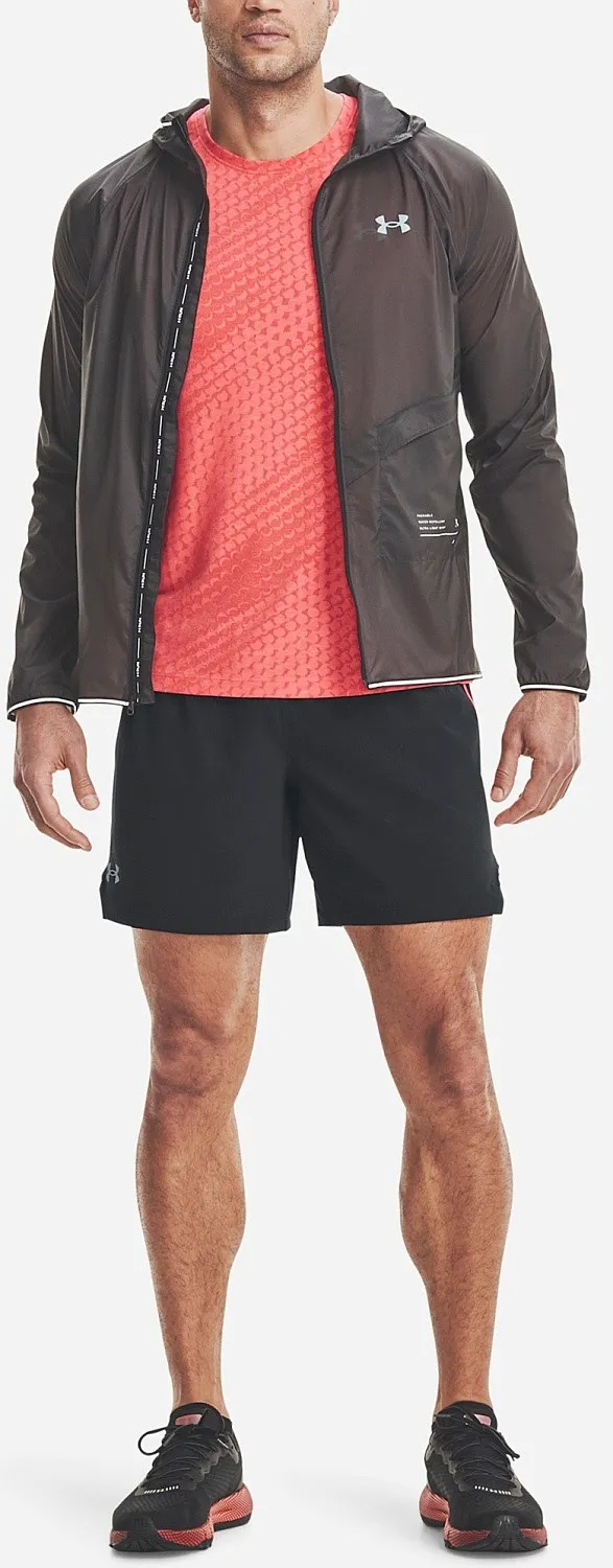 jacket Under Armour Qualifier Storm Packable - 010/Jet Gray/Reflective - men´s