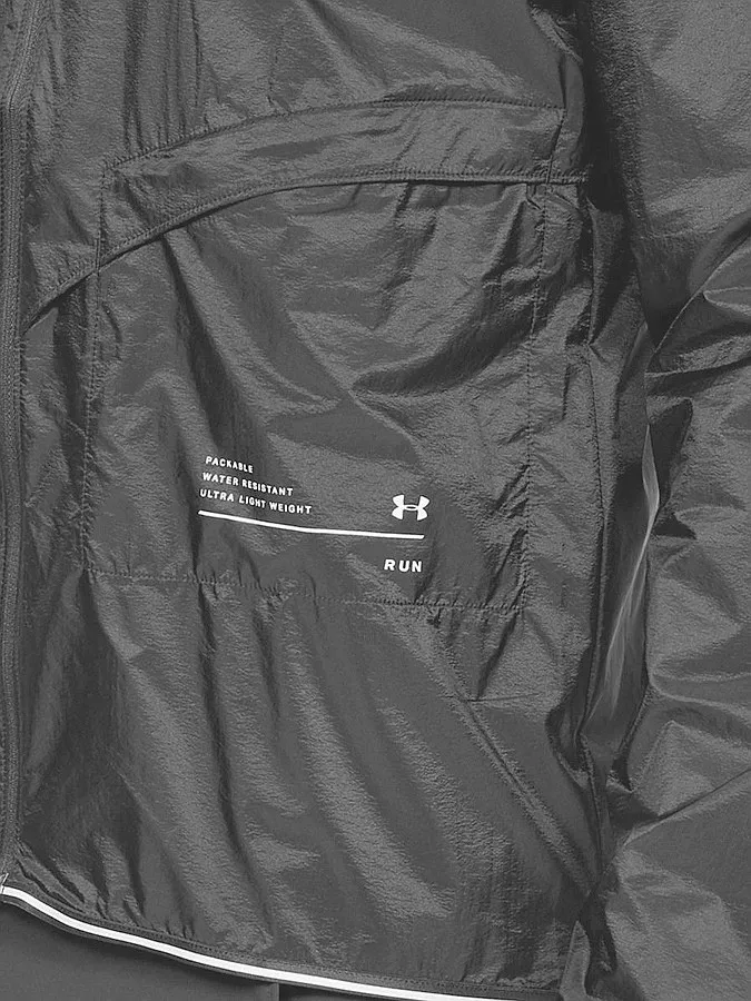 jacket Under Armour Qualifier Storm Packable - 010/Jet Gray/Reflective - men´s