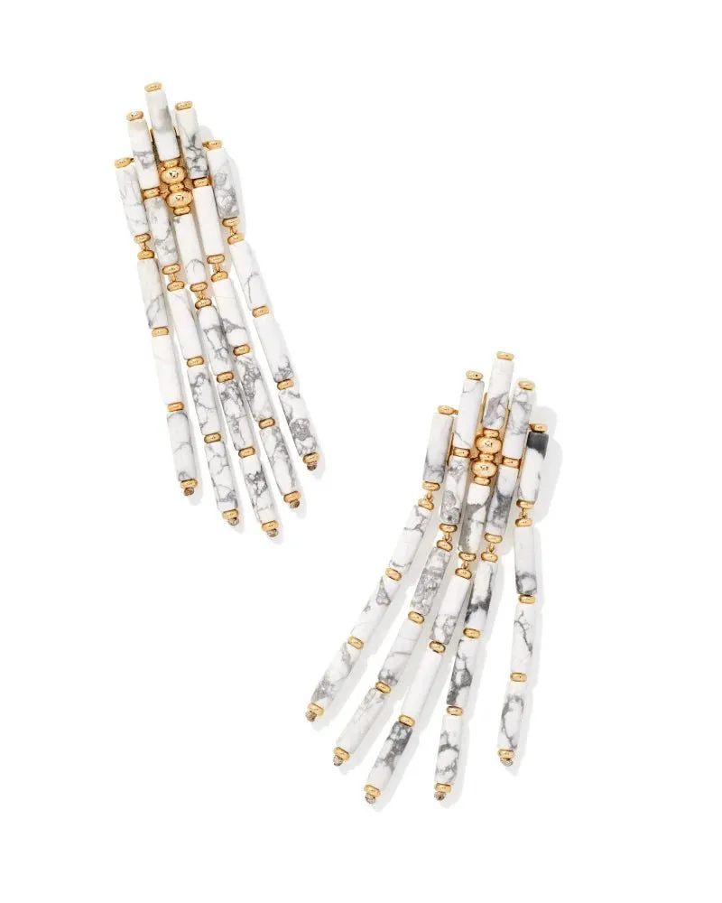 Kendra Scott Ember Statement Earrings in White Howlite