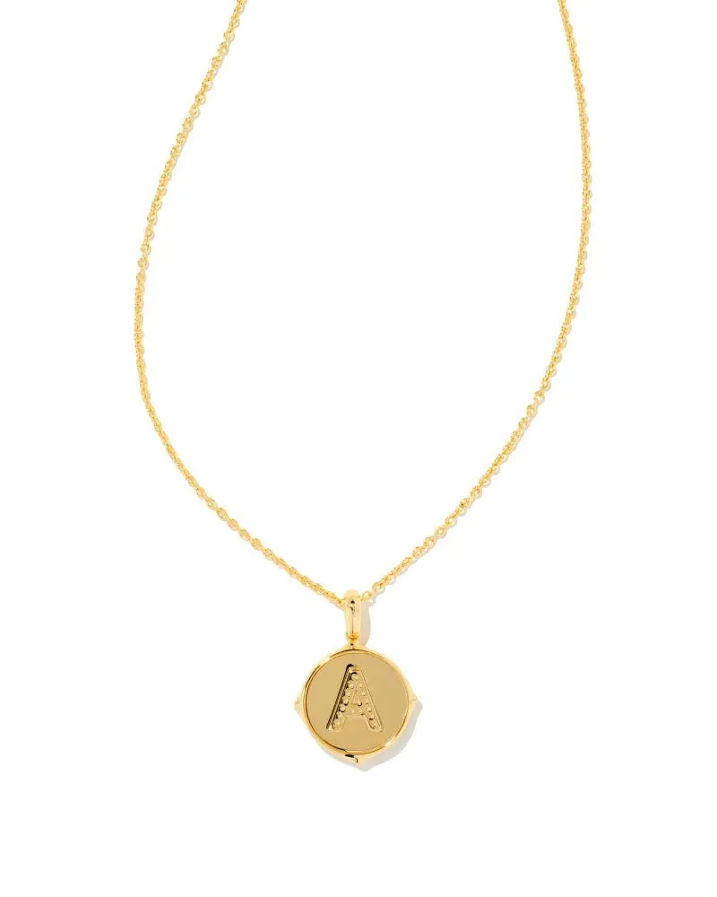 Kendra Scott Letter Disk Reversible Pendant Necklace