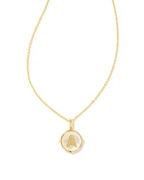 Kendra Scott Letter Disk Reversible Pendant Necklace