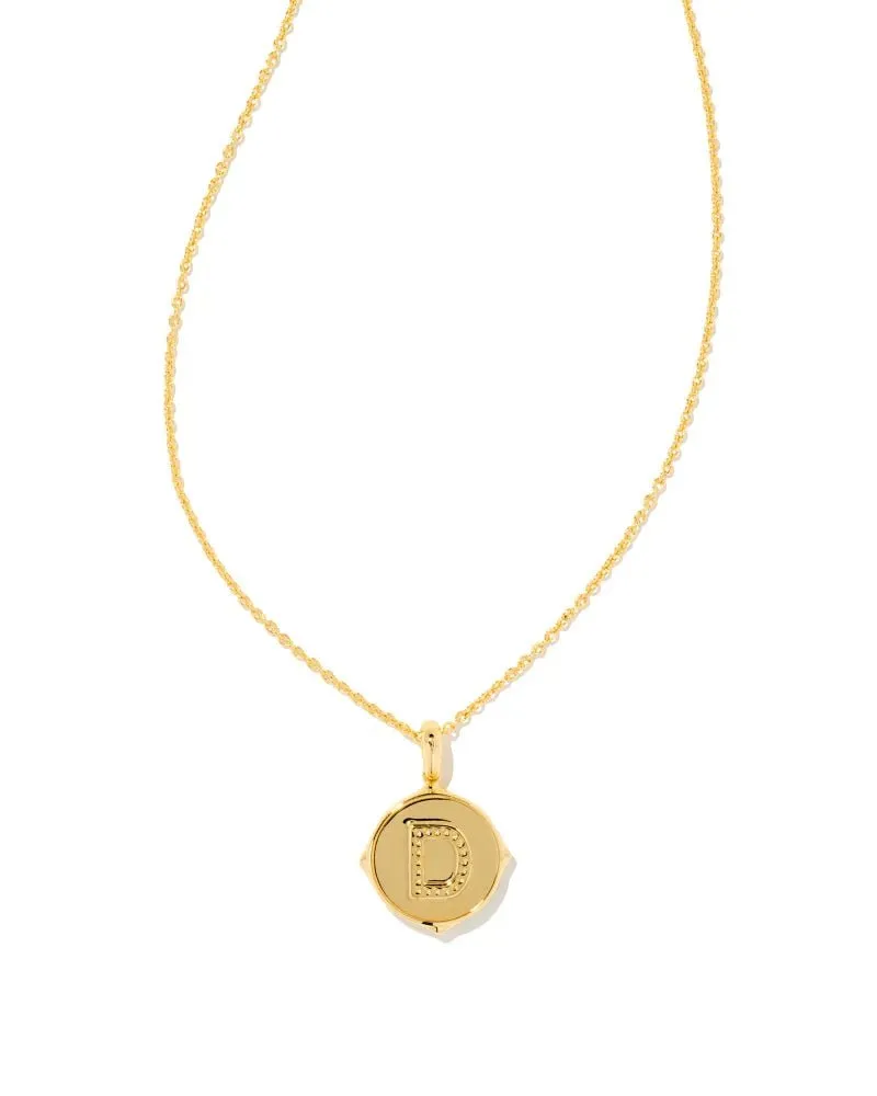 Kendra Scott Letter Disk Reversible Pendant Necklace