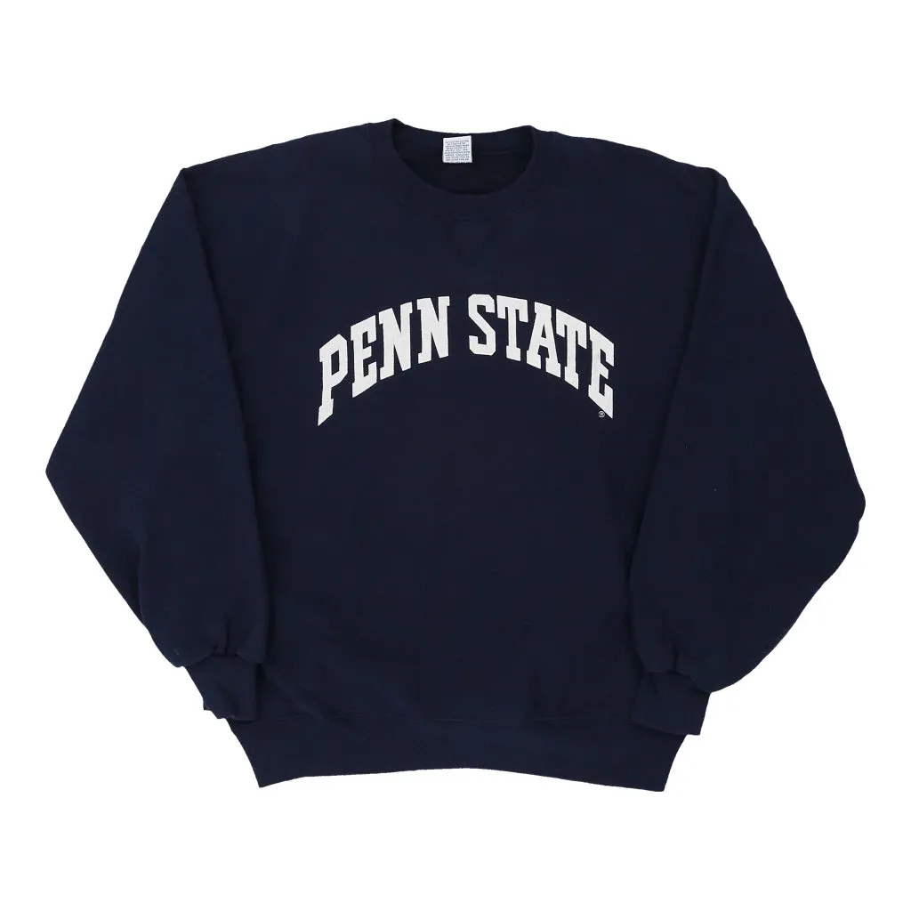 Made in U.S.A. Penn State Russell Athletic Sweatshirt - Large Navy Cotton Blend