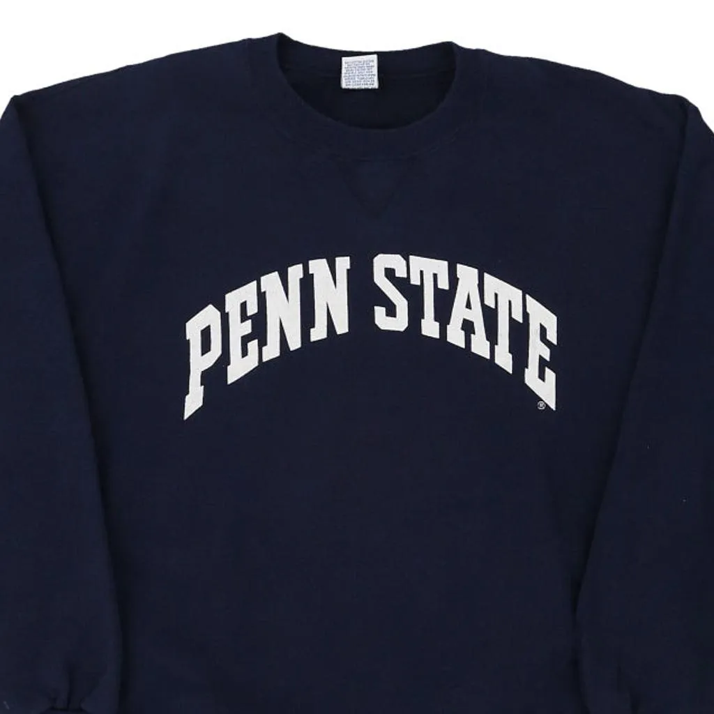 Made in U.S.A. Penn State Russell Athletic Sweatshirt - Large Navy Cotton Blend