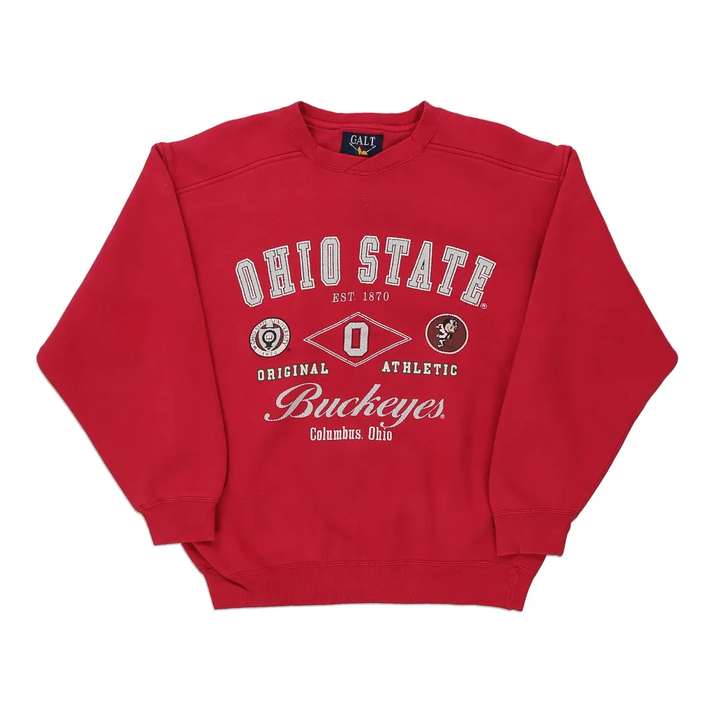 Ohio State Buckeyes Galt Crew College Sweatshirt - Medium Red Cotton Blend