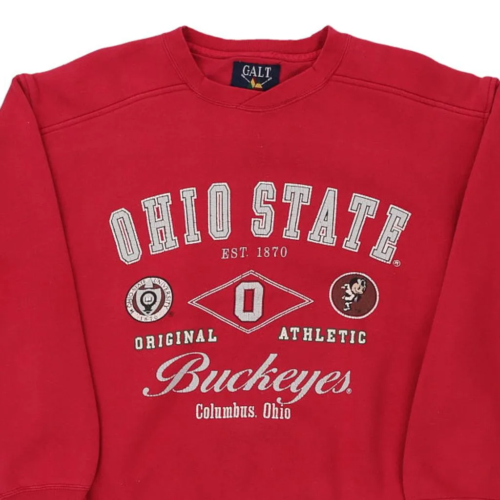 Ohio State Buckeyes Galt Crew College Sweatshirt - Medium Red Cotton Blend