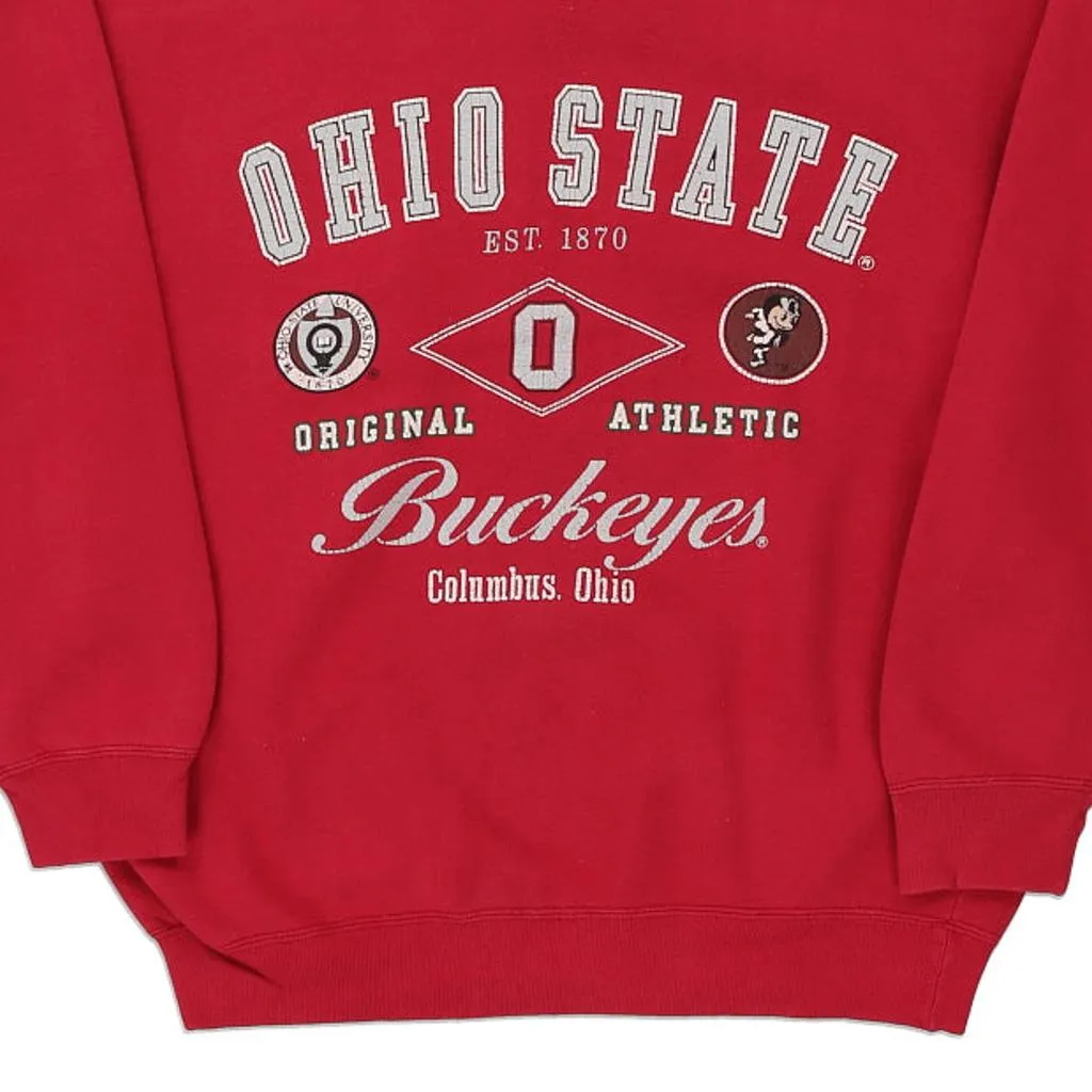 Ohio State Buckeyes Galt Crew College Sweatshirt - Medium Red Cotton Blend