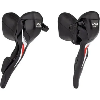 R10 Drop Bar Shift Lever Set - 3 x 10-Speed, Shimano Compatible, Black