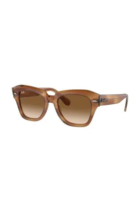 Ray-Ban sunglasses STATE STREET maroon color 0RB2186