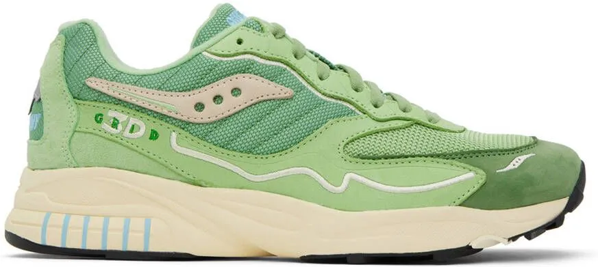 Saucony Green 3D Grid Hurricane Sneakers