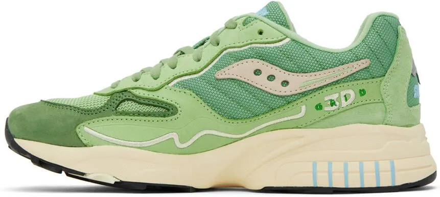 Saucony Green 3D Grid Hurricane Sneakers