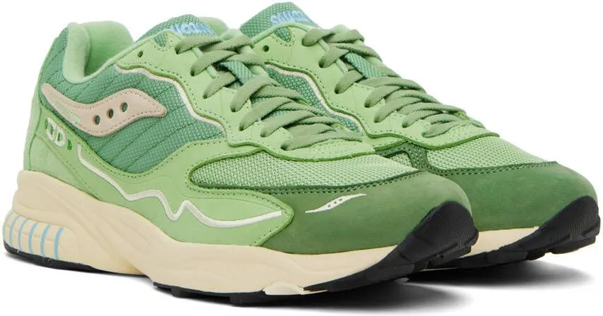 Saucony Green 3D Grid Hurricane Sneakers