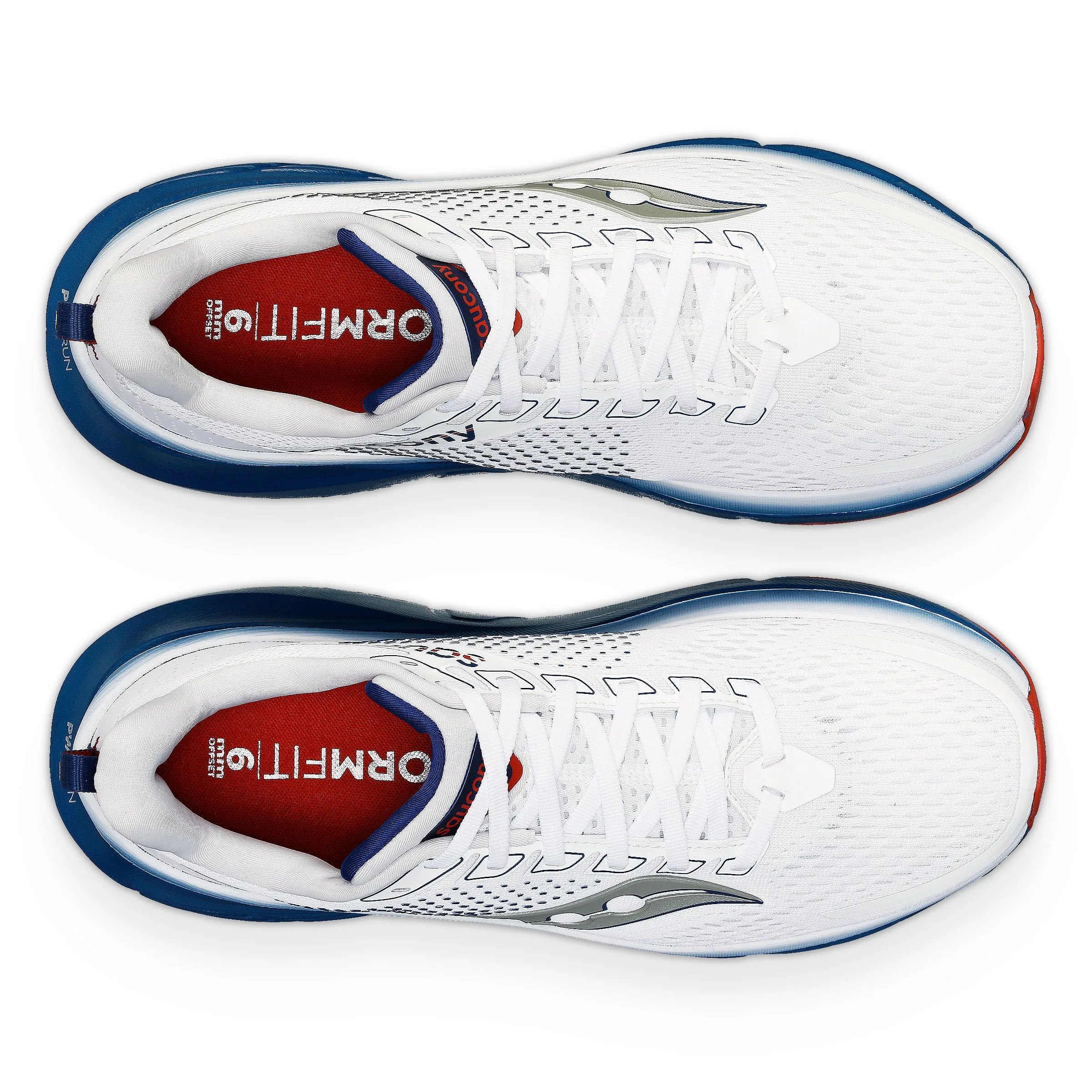 Saucony Men's Guide 17 Running Shoes White / Navy