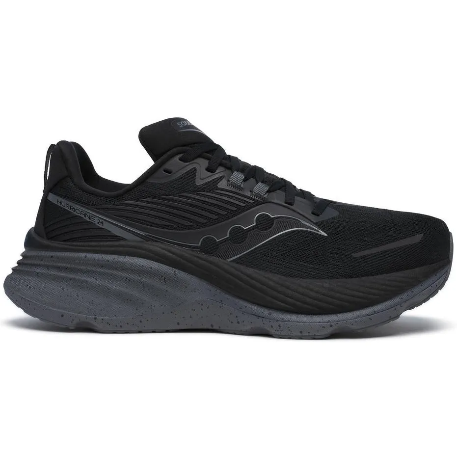 Saucony Men's Hurricane 24 Running Shoes Black / Shadow