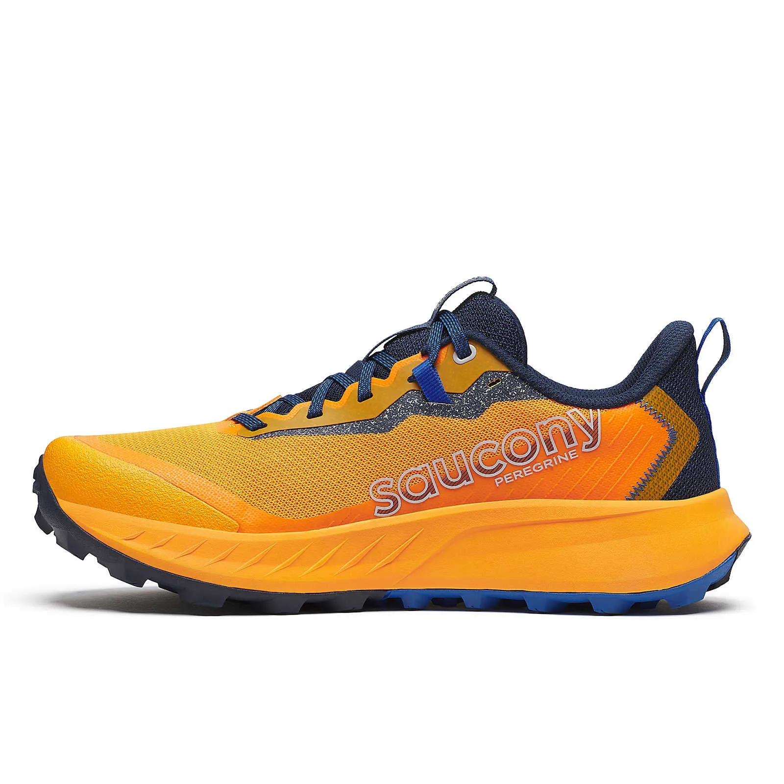 Saucony Men's Peregrine 15 Trail Running Shoe Peel / Navy