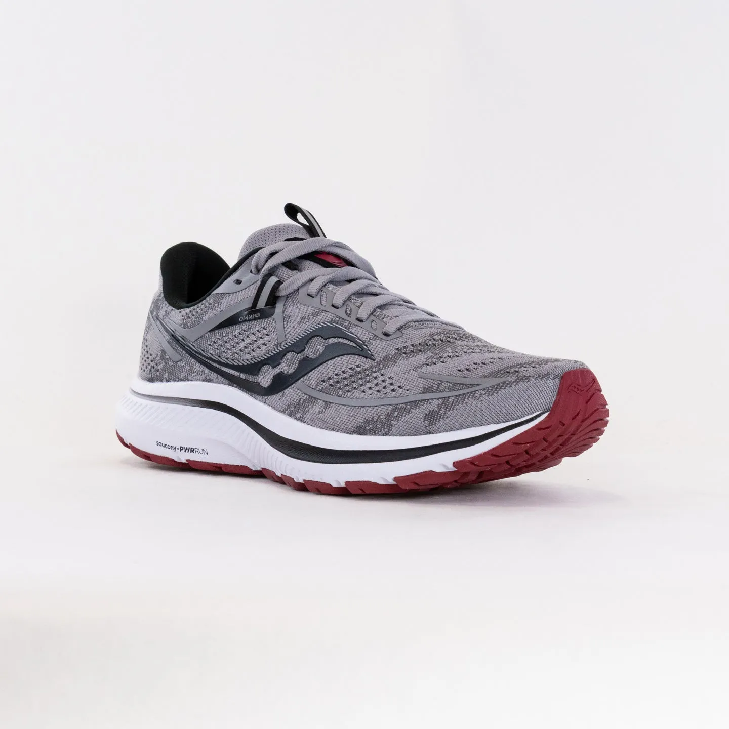 Saucony Omni 21 Wide (Men's) - Alloy/Garnet