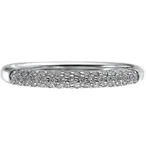 Scott Kay Pave Diamond Wedding Band Ring Partial 19K White Gold