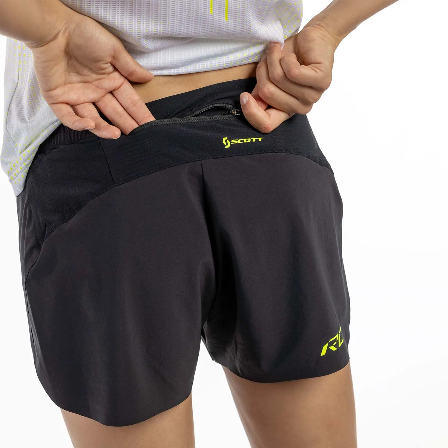 Scott RC Run 2.5in Pantaloncini  Black/Yellow