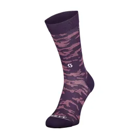 Scott Trail Camo Calze  Dark Purple/White