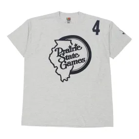 Single Stitch Praire State Games. Fruit Of The Loom Graphic T-Shirt - XL Grey Cotton