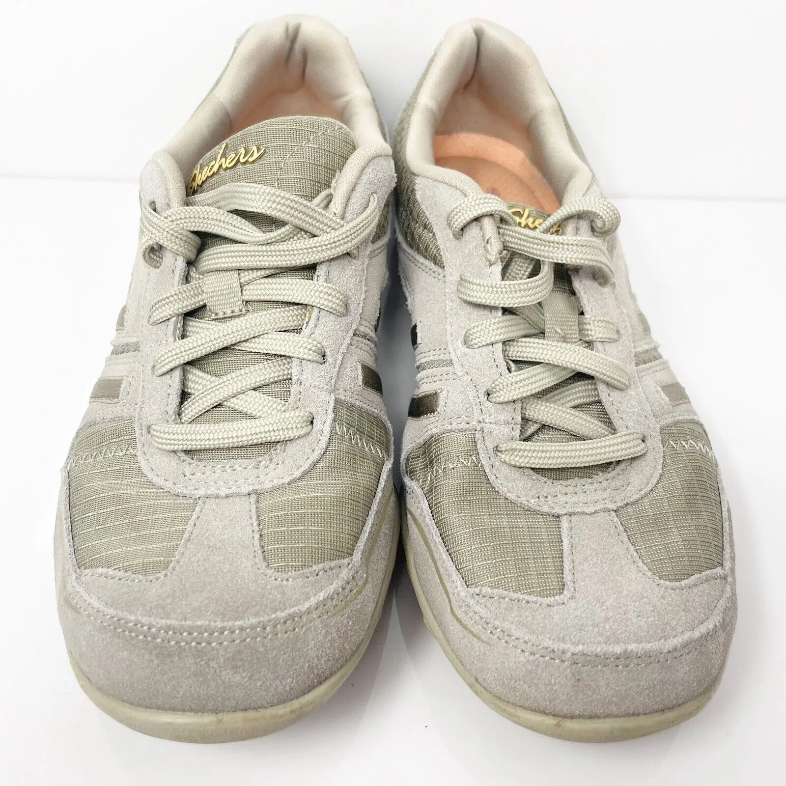 Skechers Womens Breathe Easy Jackpot 22532 Beige Running Shoes Sneakers Size 6