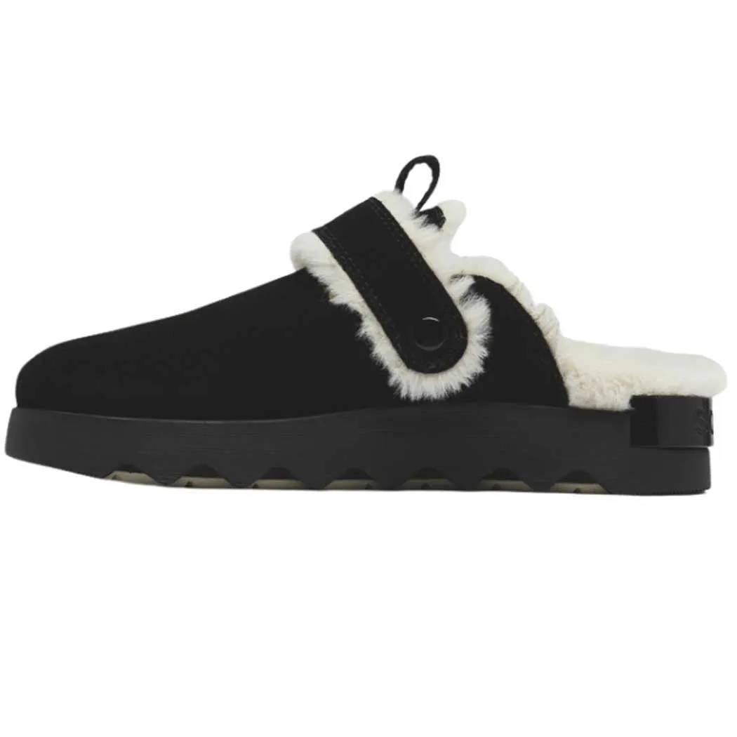 Sorel Viibe Clog Suede Cozy Black/ Natural (Women's)