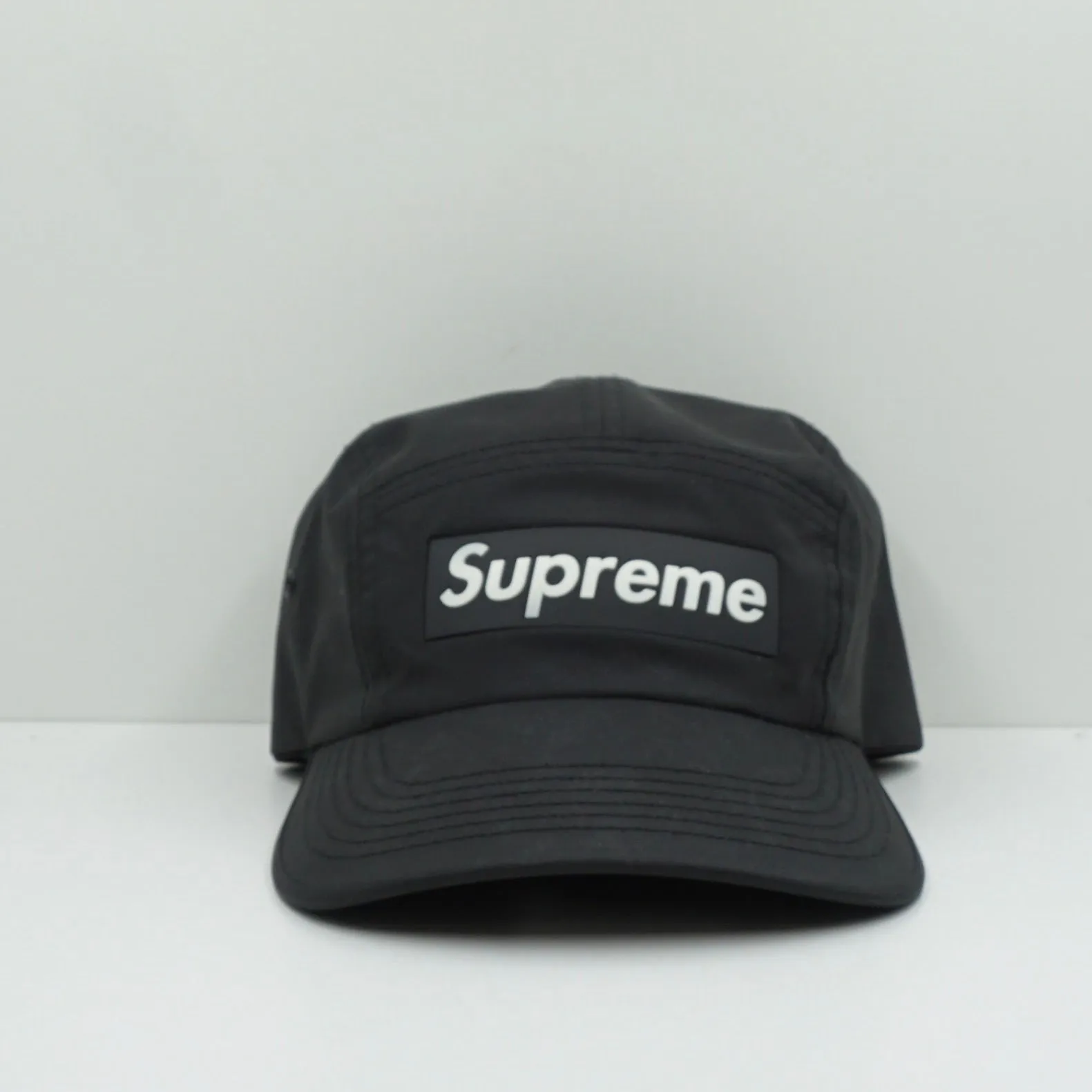 Supreme 5 Panel Rubber Box Logo Camp Cap