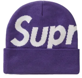 Supreme Big Logo Beanie Beanie (FW23) Dark Purple