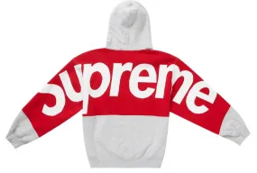 Supreme Big Logo Jacquard Hooded Sweatshirt Heather Grey