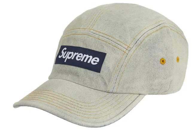 Supreme Denim Camp Cap (SS23) Dirty Indigo