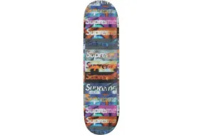 Supreme Distorted Logo Skateboard Deck Black