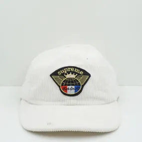 Supreme Fuck Em All Corduroy White 6 Panel Snapback Cap