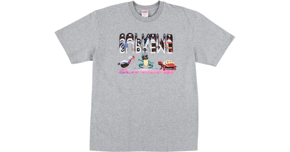 Supreme Gray Animals Tee