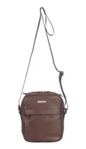 Supreme Leather Shoulder Bag (FW24) Brown