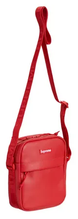 Supreme Leather Shoulder Bag Red